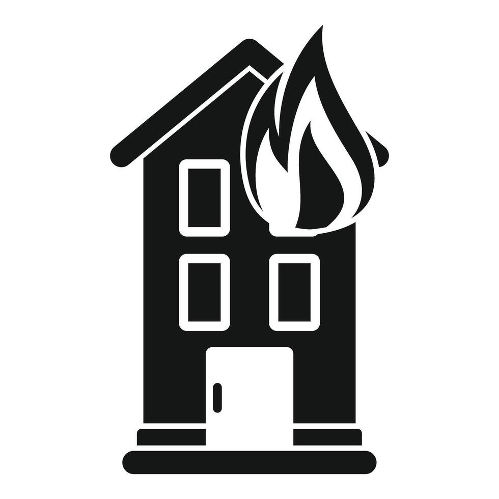 Burning house icon depicting insurance concept vector