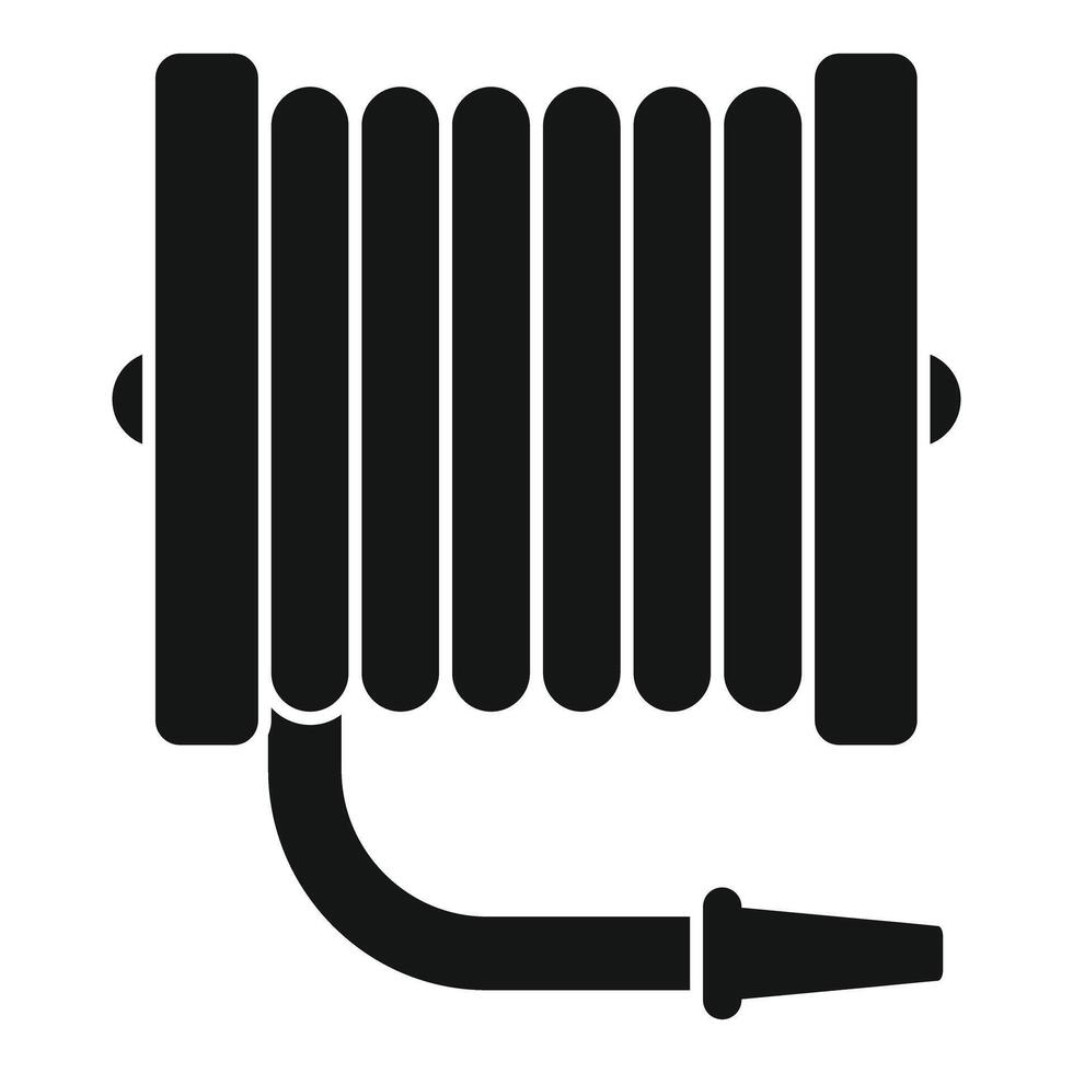 Fire hose icon showing firefighting equipment vector