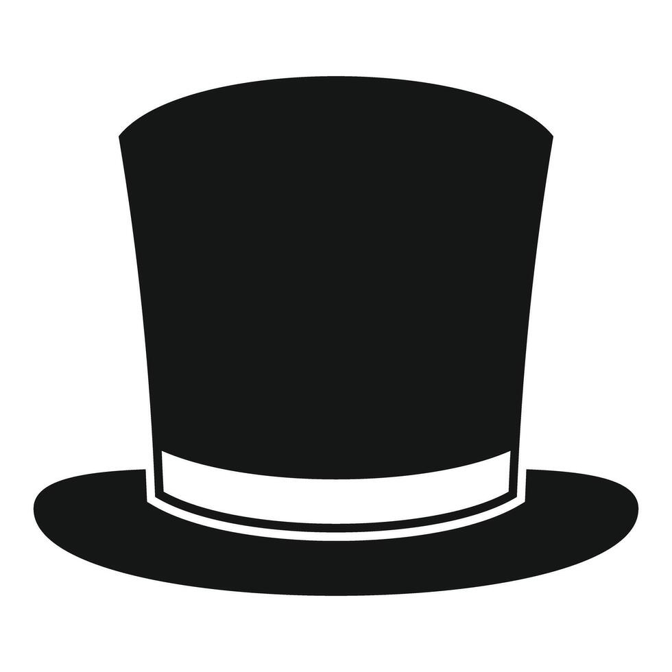Black top hat showing magic and entertainment vector