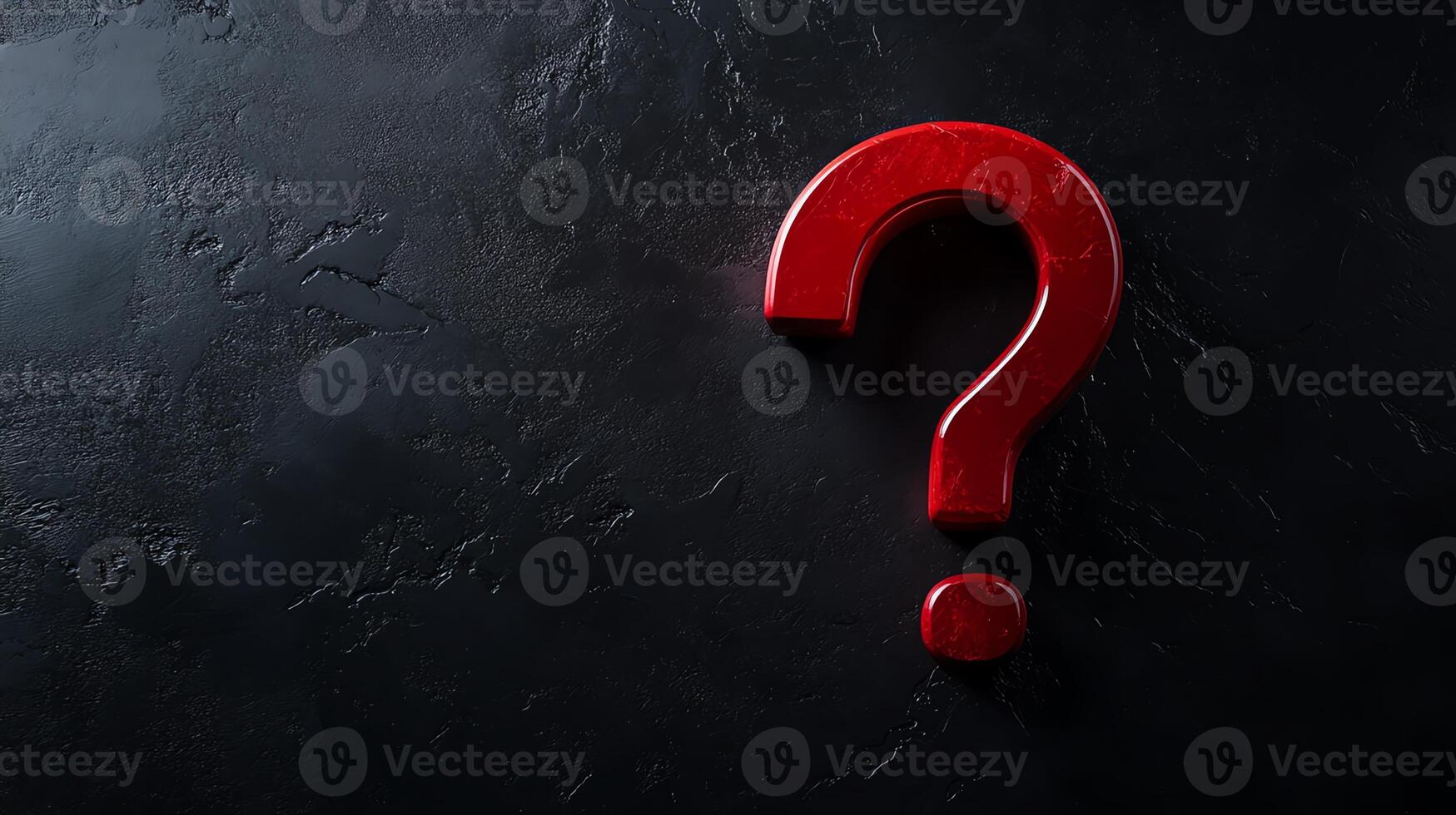 A striking red question mark on a textured dark background symbolizing mystery, curiosity, or posing a question. Perfect for inquiries or problem-solving concepts. photo