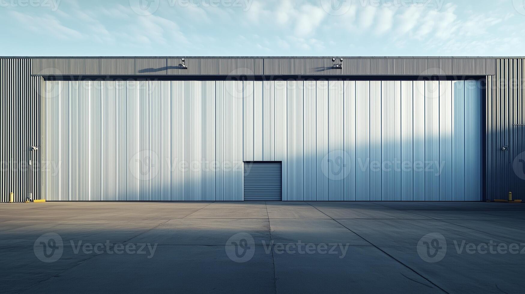 Hangar metal wall garage industrial workshop factory architecture photo