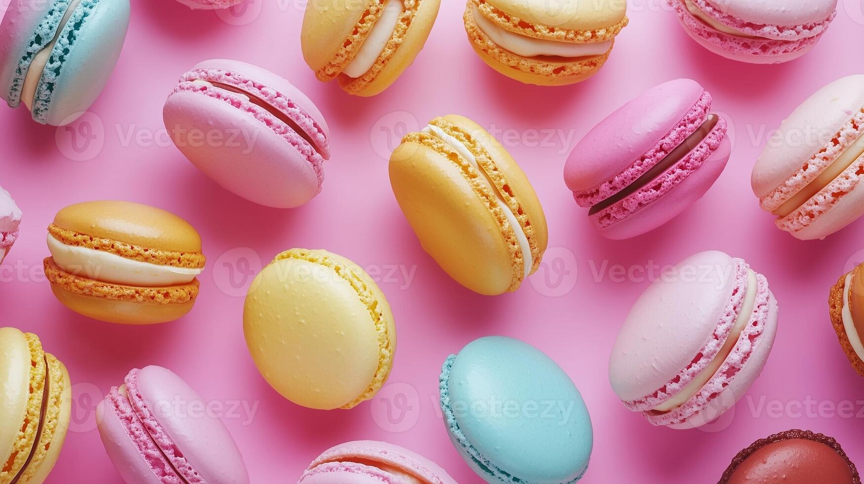 Macaroon pattern snack colorful fruity pastel color flavor photo
