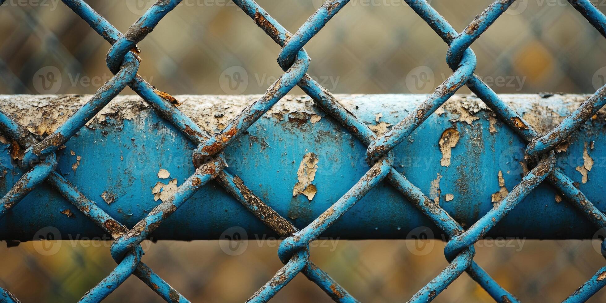Old rusty chain link fence showing age and corrosion photo