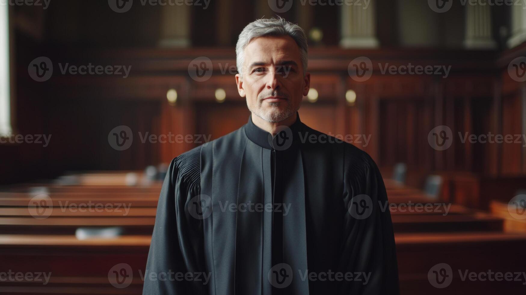 A Judge Standing in a Courtroom photo