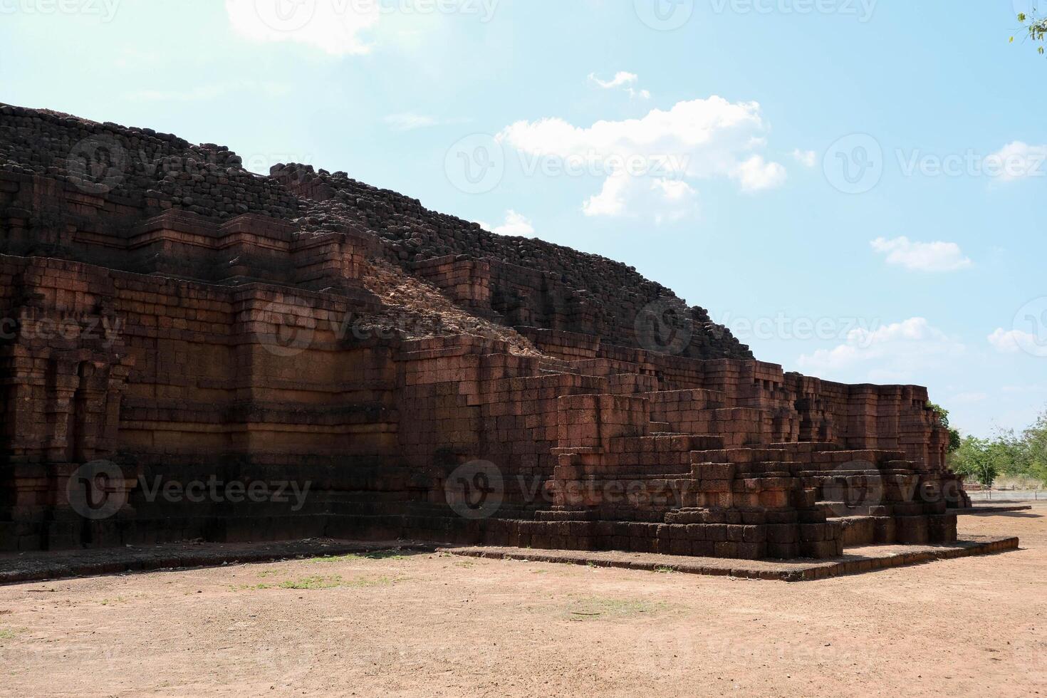 Khao Klang Nok in Si Thep historical park It is an architecture in the Dvaravati period in Phetchabun Province, Thailand. photo