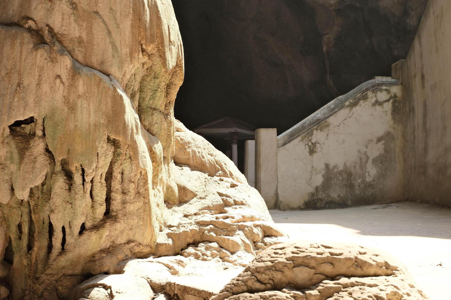 The stone in the Khao Luang Cave in Phetchaburi photo