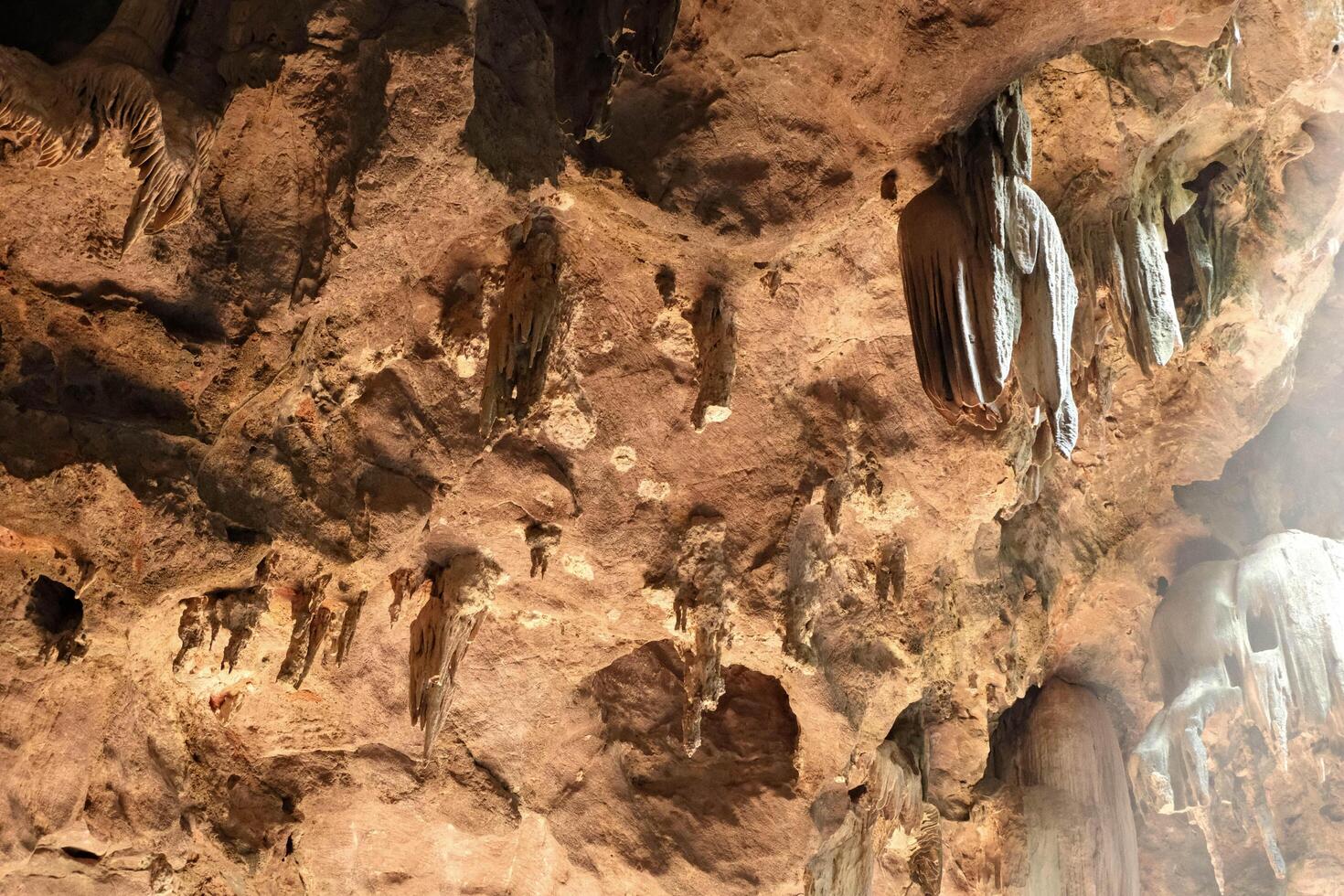 The stalactites in the Khao Luang Cave in Phetchaburi Thailand photo