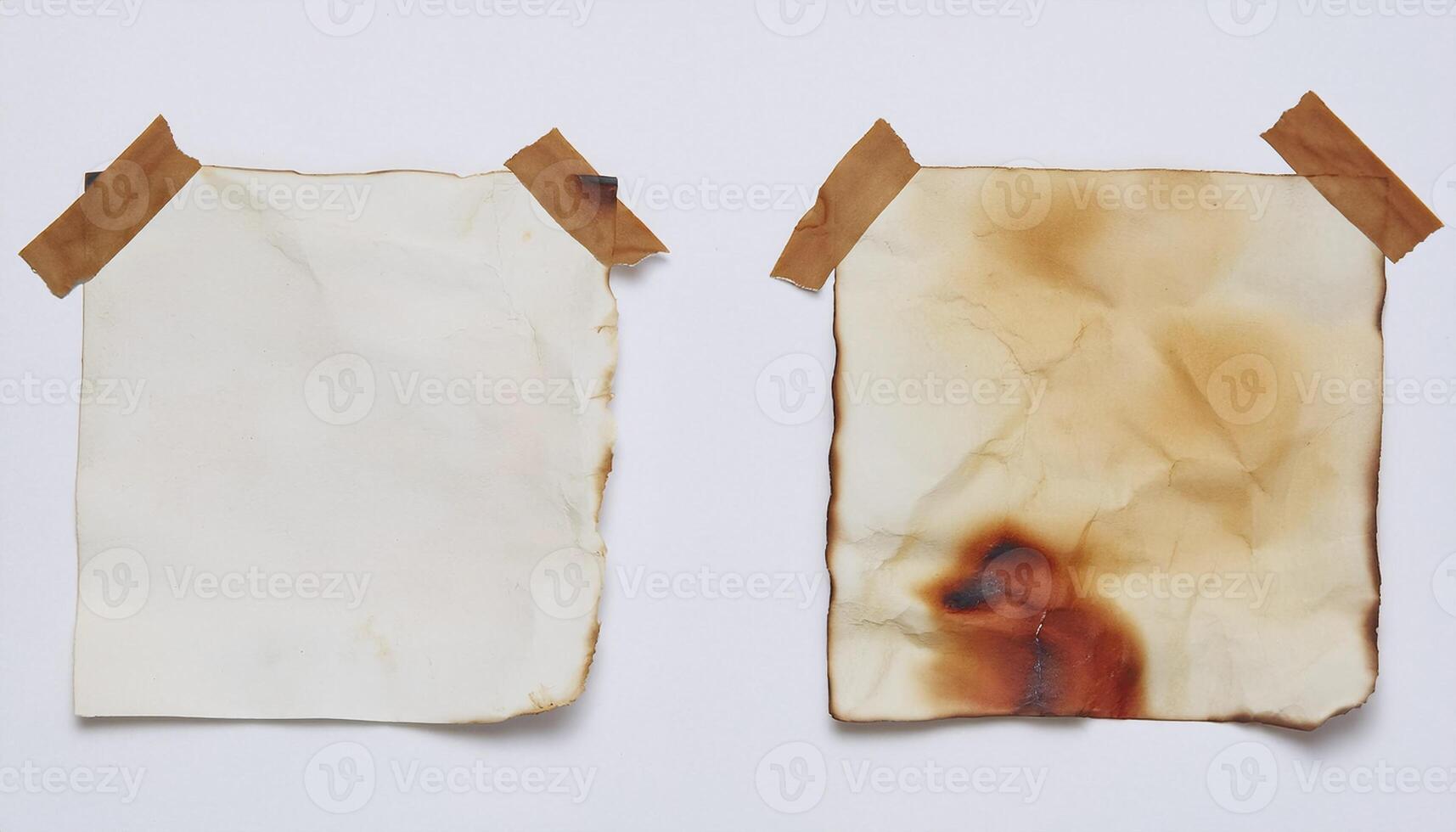 Retro Papers Isolated on White Background photo