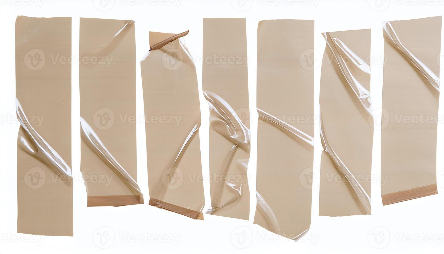 Beige Plastic Duct Tapes on White photo