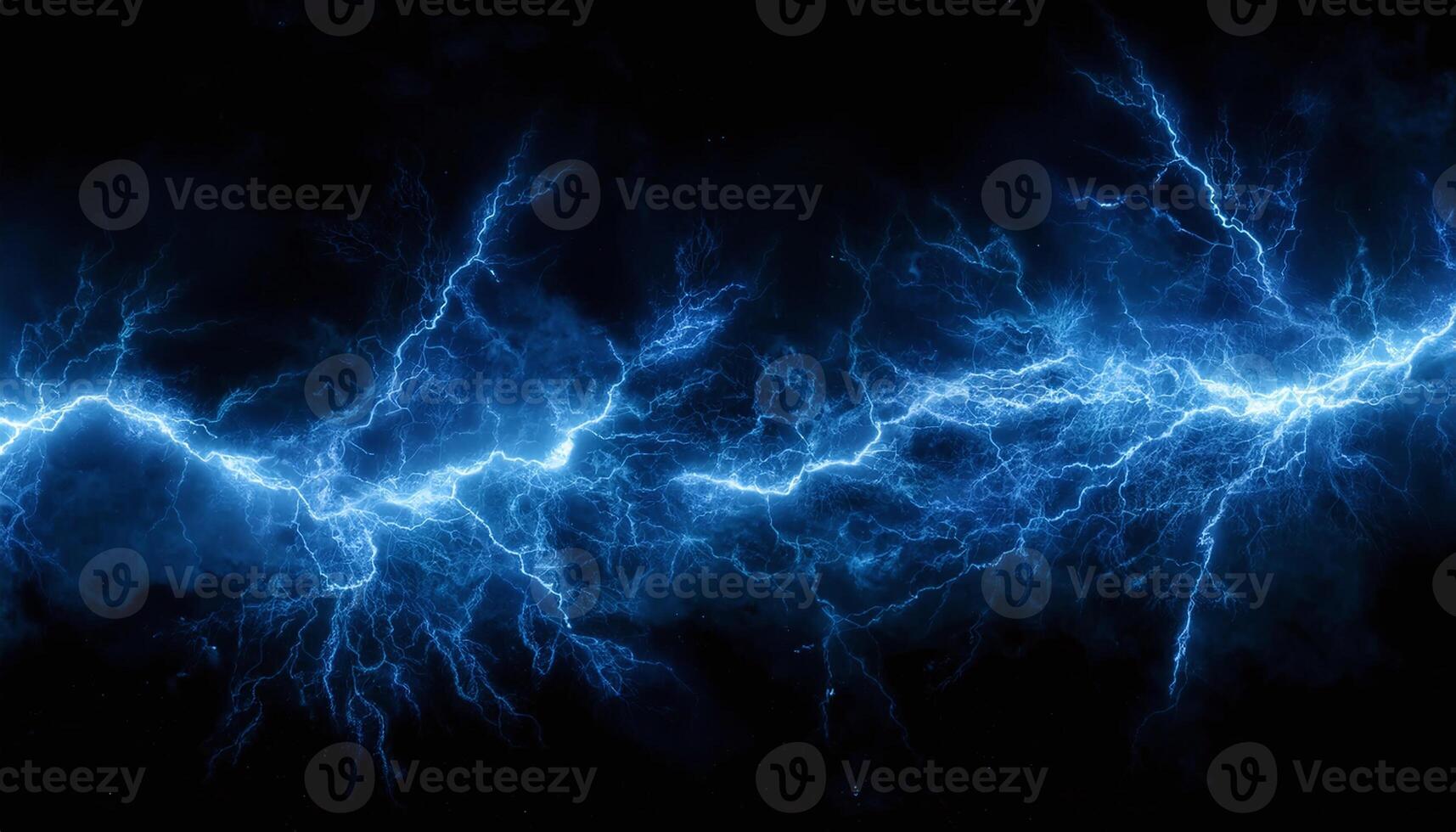 Powerful Glowing Blue Thunderlight on Dark photo