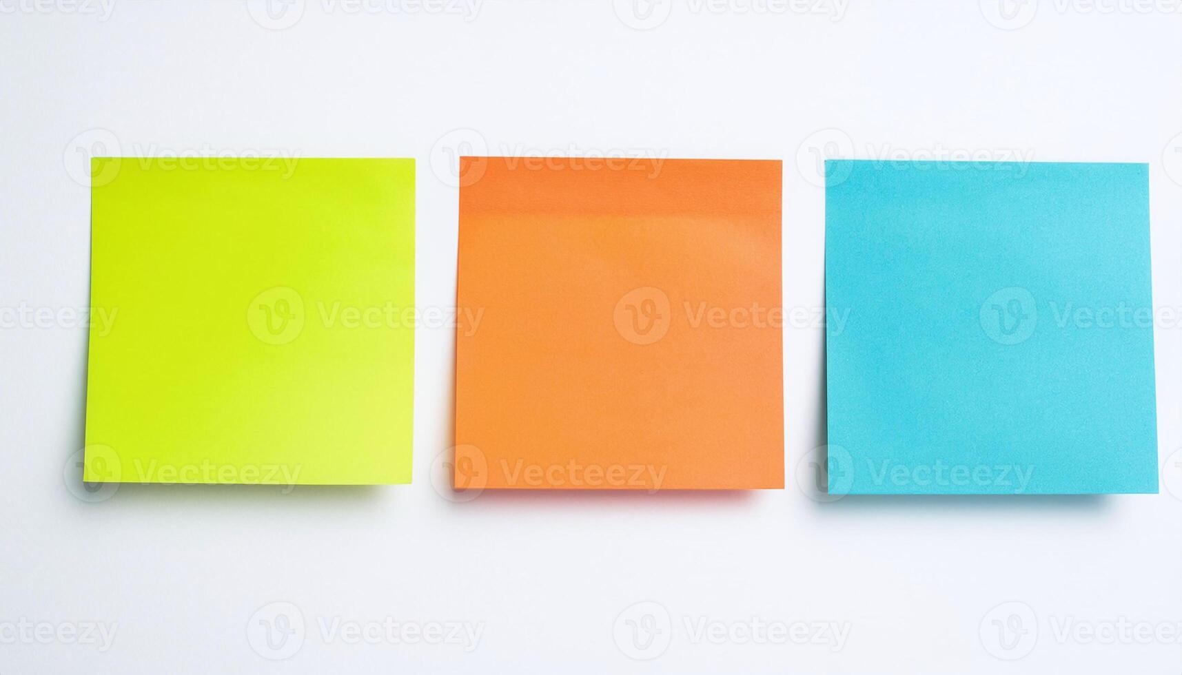 colorful sticky notes on white background creating a vibrant and organized workspace photo