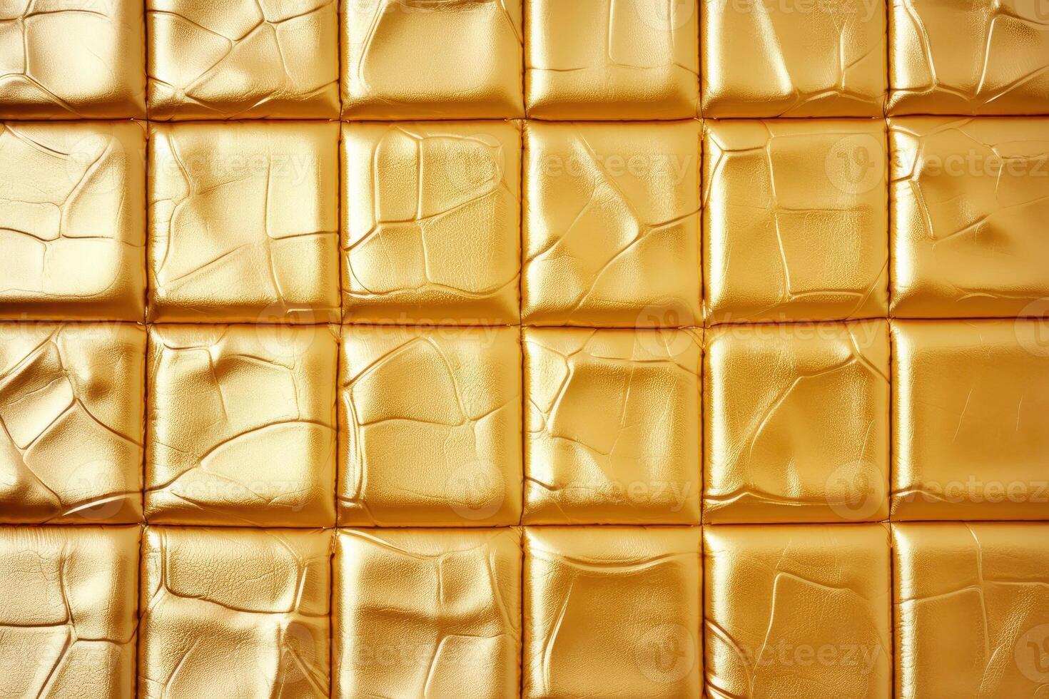 Gold Texture Background Square Pattern Shiny Surface Luxury Design photo