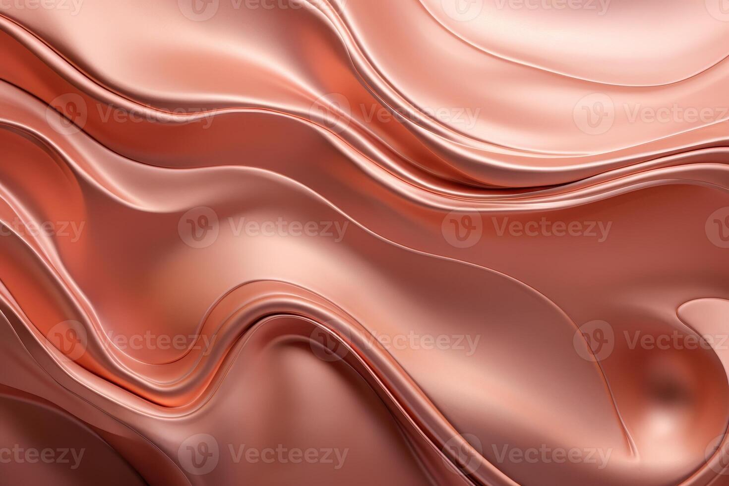Abstract Copper Metallic Background with Flowing Waves photo