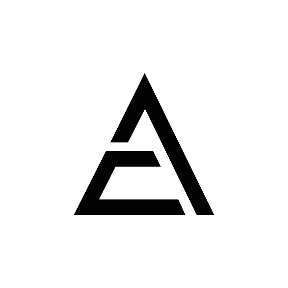 Letter Ca triangle shape new unique typography branding logo idea vector