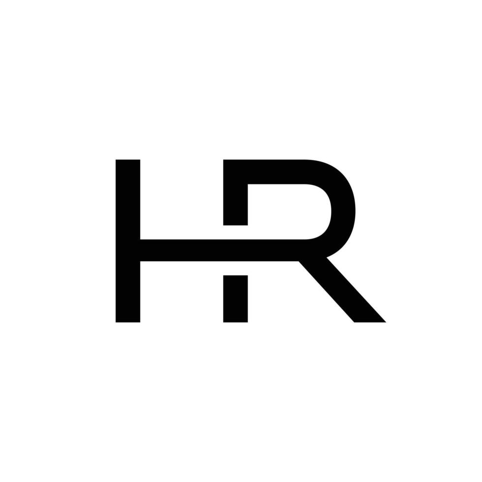 Letter Hr creative initial elegant typography simple logo idea vector