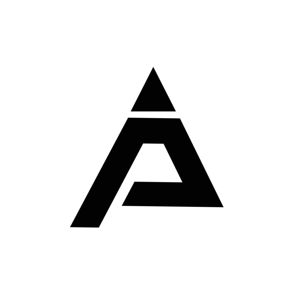 Letter Ap or Pa triangle shape new unique monogram logo vector