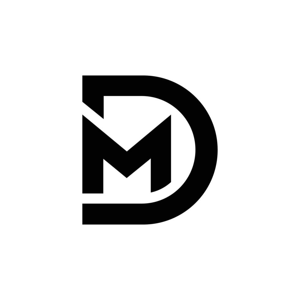 Letter Md or Dm initial modern new typography branding logo vector