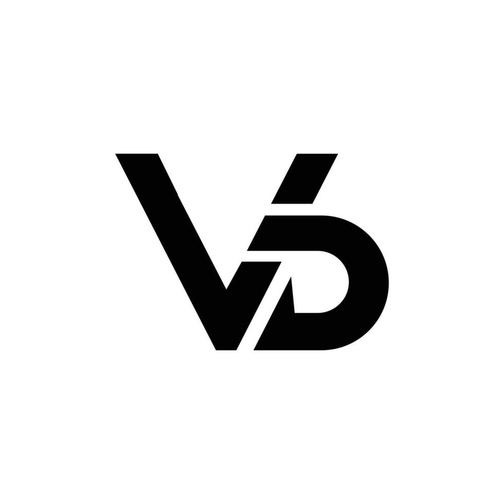 Letter Vd modern shape overlap typography branding logo vector