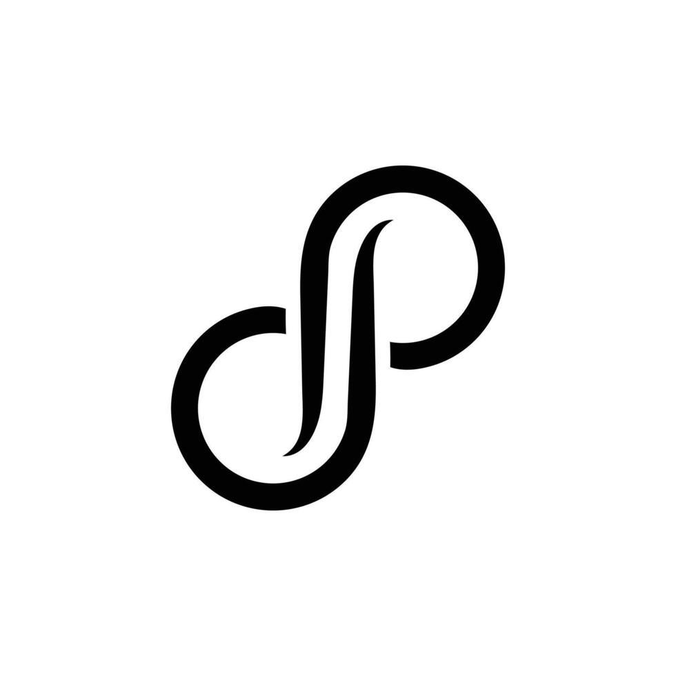 Letter dp initial line art classic shape modern elegant logo idea vector