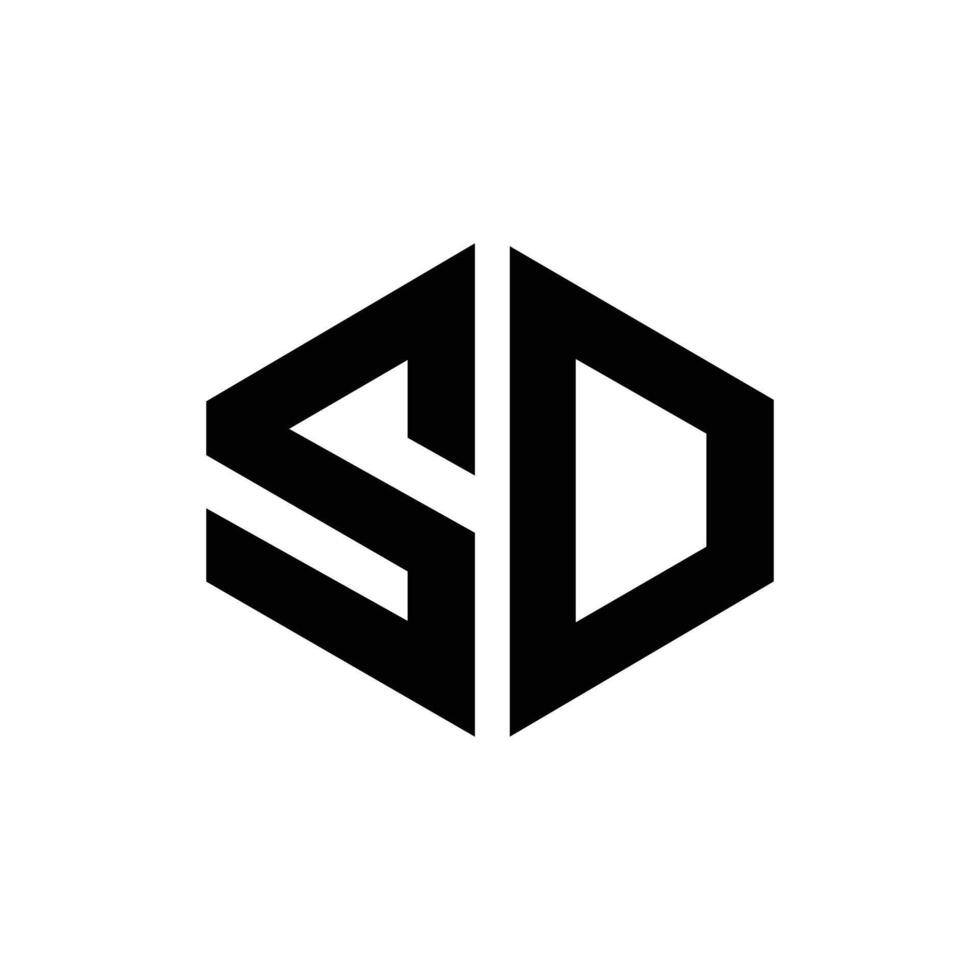 Letter Sd new unique shape modern typography branding logo idea vector