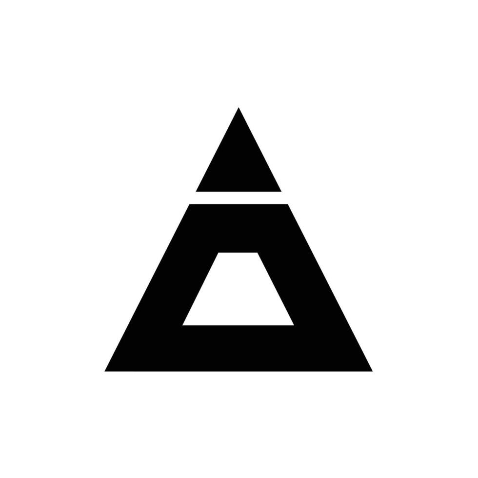 Letter Ad triangle simple shapes alphabet modern logo vector