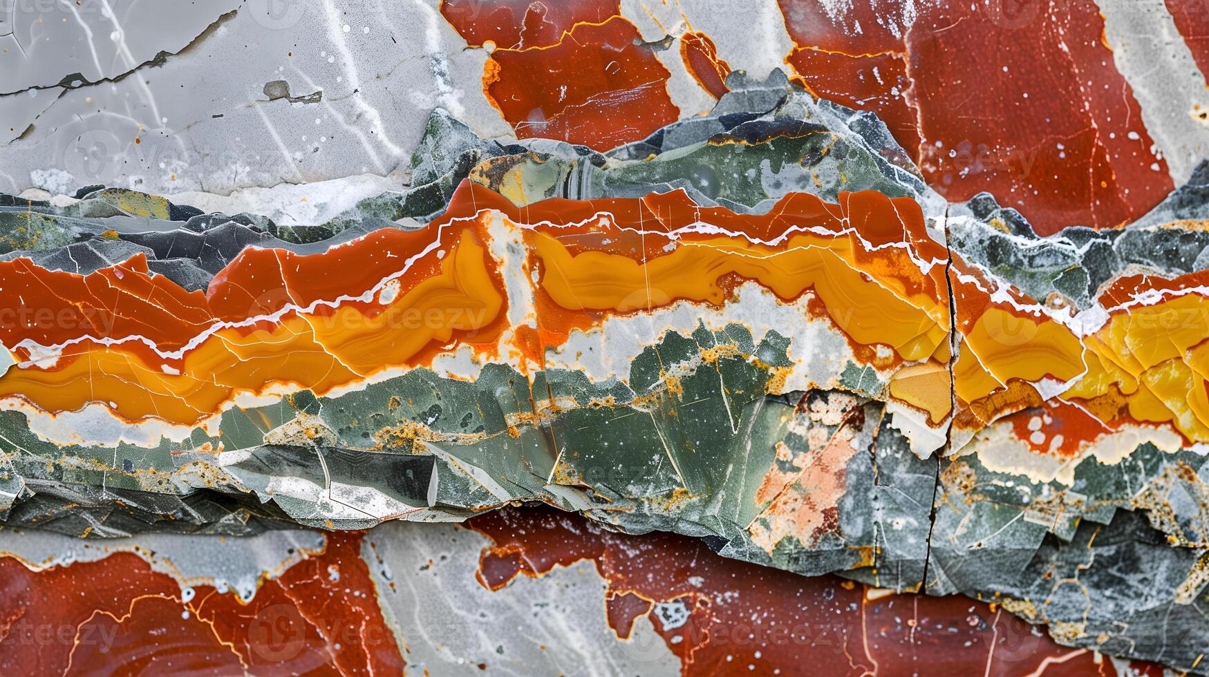 Beautiful red and orange jasper stone texture background showcasing intricate natural patterns photo