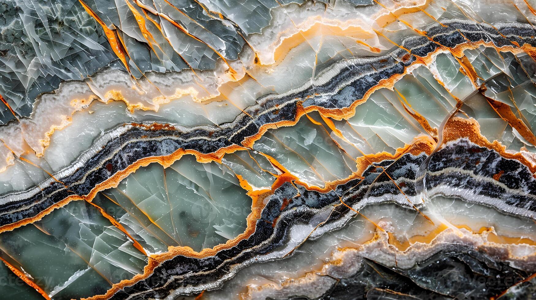 Detailed texture of a jasper stone with intricate patterns in natural hues and vibrant veins photo