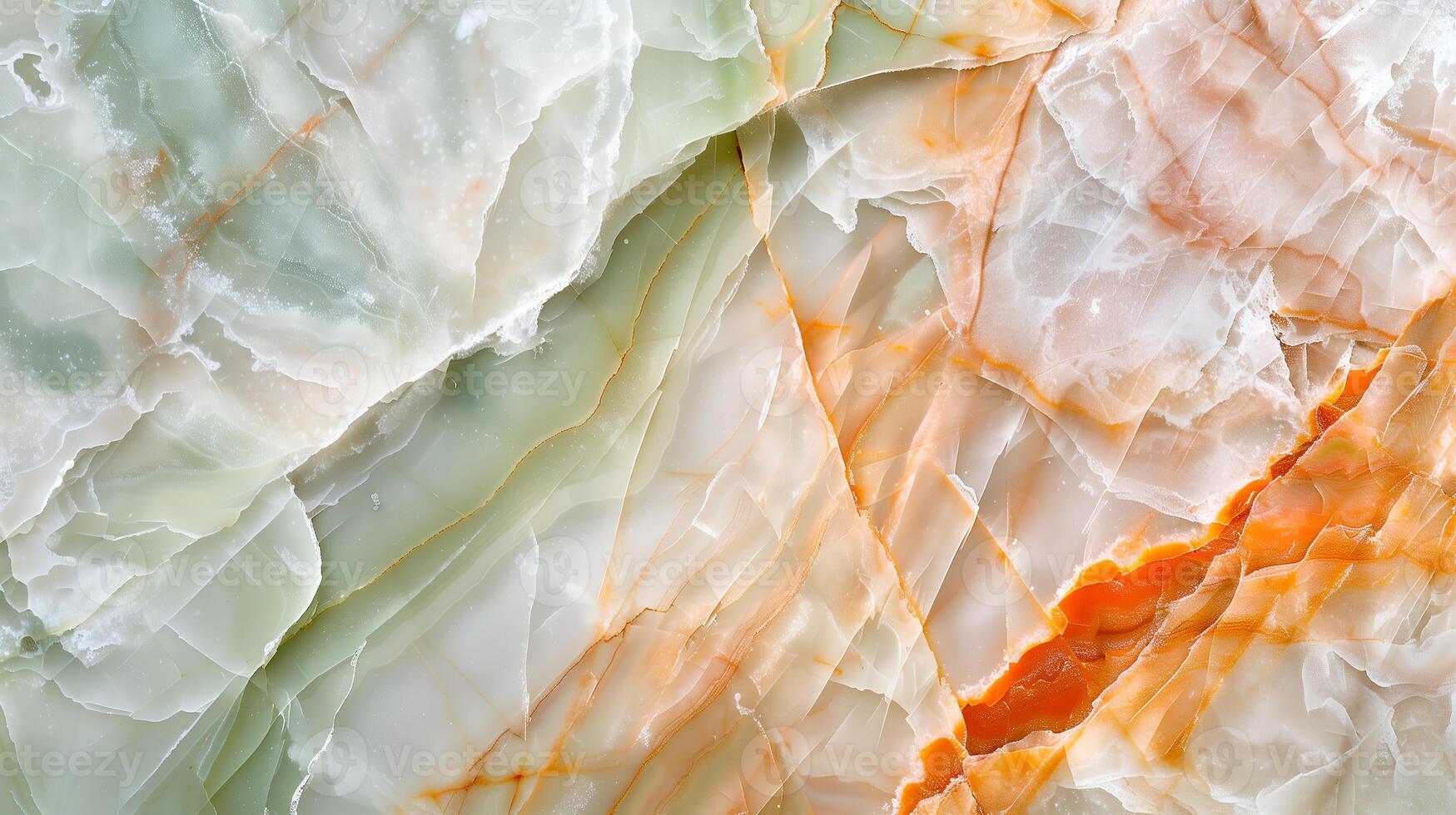 Detailed texture of jasper stone featuring vibrant orange and green patterns in natural geology photo
