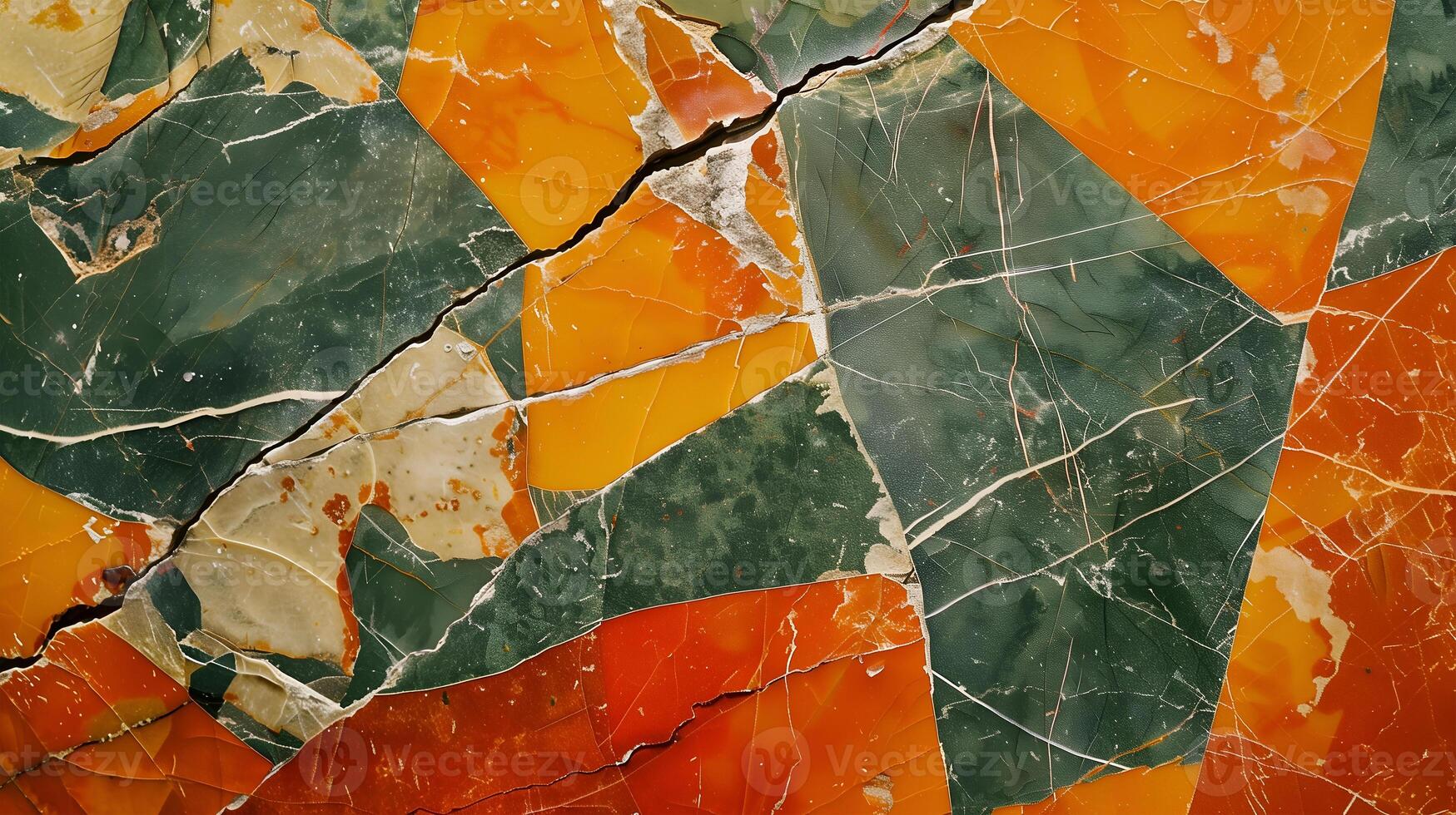 Beautiful jasper stone texture background with vibrant orange and green hues in natural patterns photo