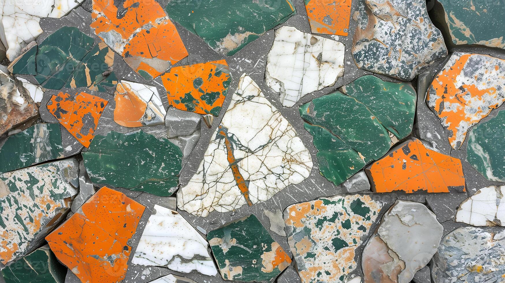 Vibrant jasper stone texture featuring mixed colors and intricate patterns on a rugged surface photo