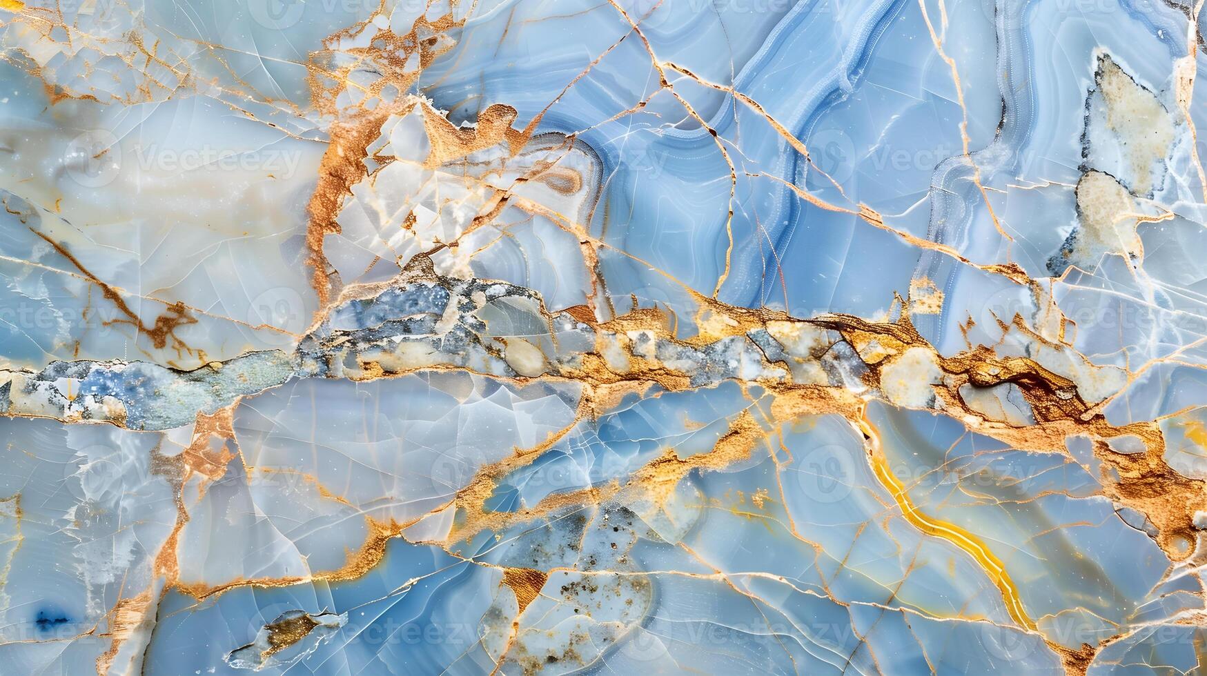 Elegant blue and gold marble texture perfect for backgrounds and design applications photo
