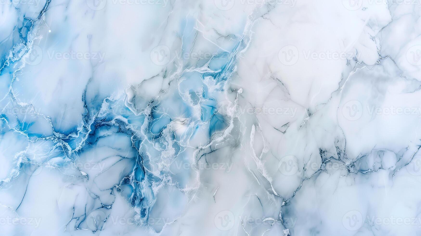 Elegant marble texture background with blue hues and swirling patterns in a natural design photo