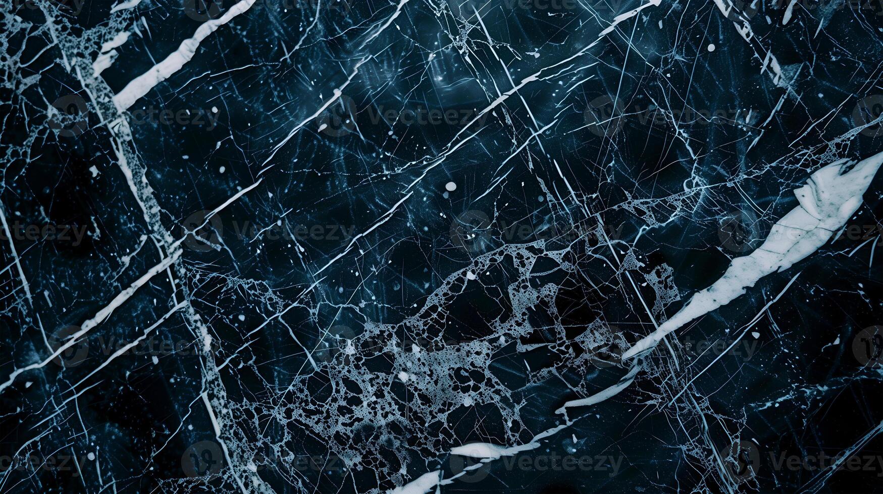 Dark marble texture with contrasting white veins suitable for background or design elements photo