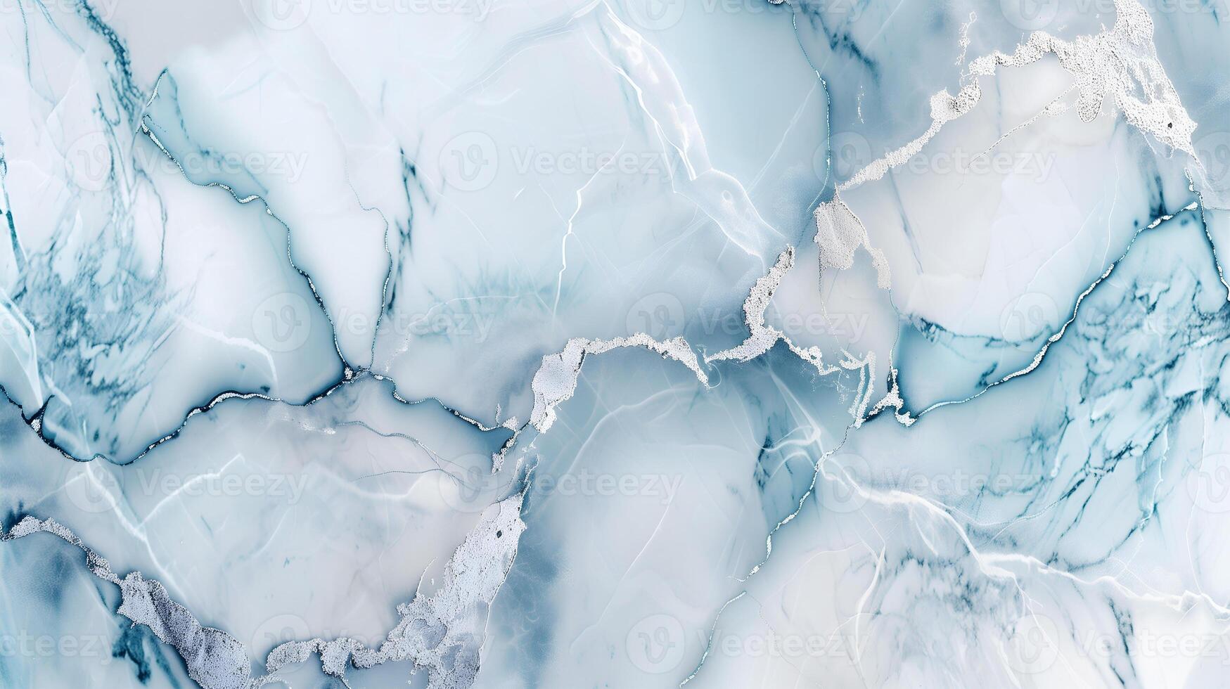 This sophisticated marble texture features soft shades of white and blue with subtle veins photo