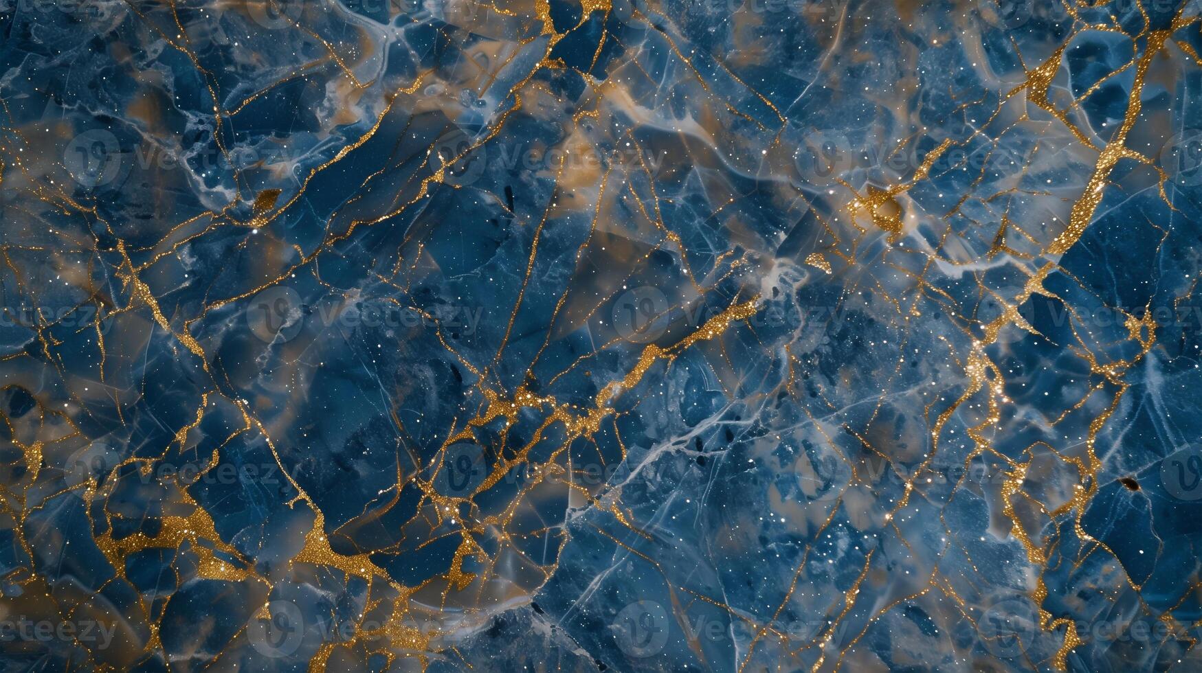 Elegant blue marble texture background with golden veins for design and decoration projects photo
