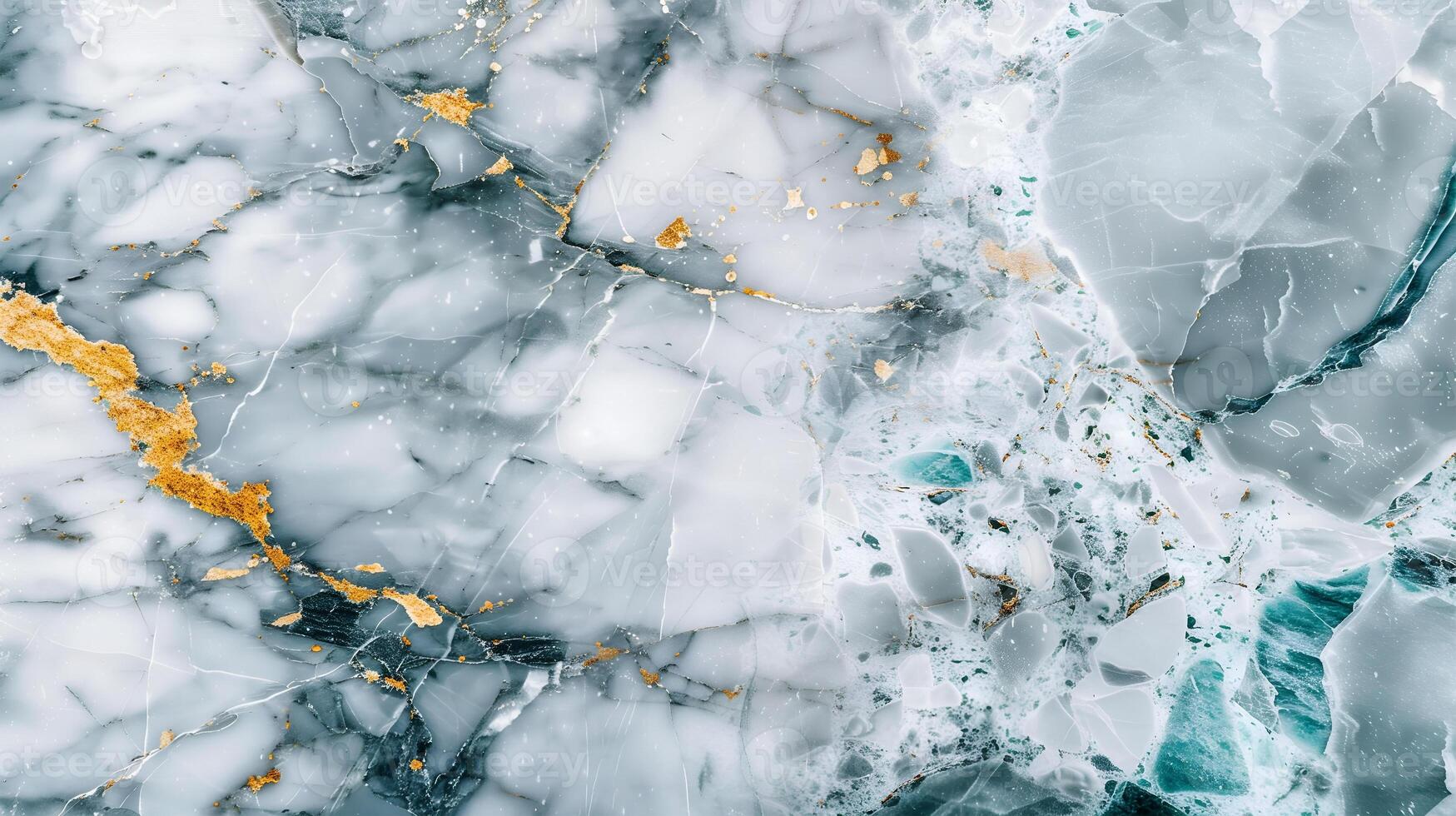 Beautiful gray and white marble texture with gold accents suitable for various design projects photo