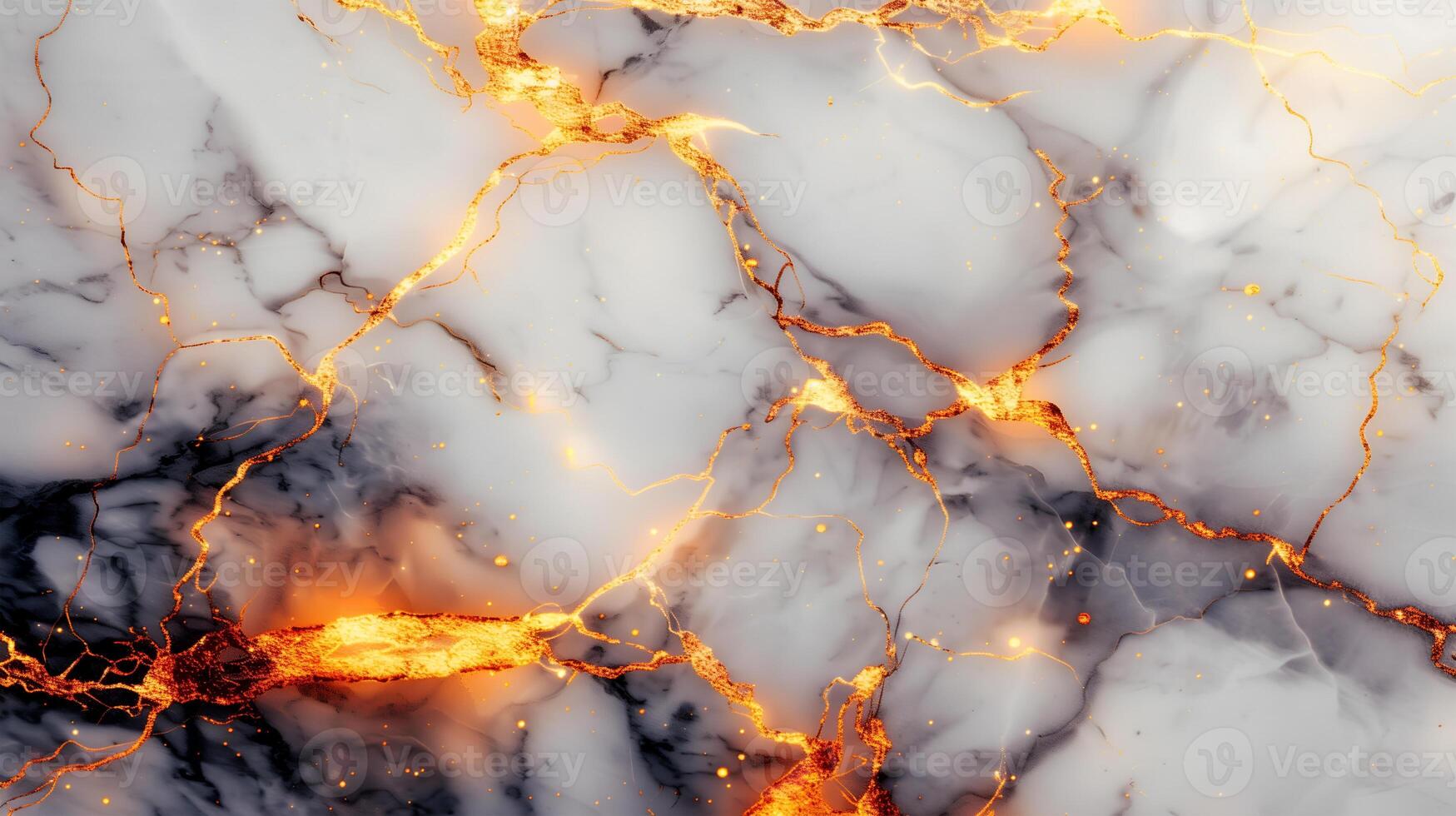Elegant marble texture with bold orange veining creates a striking backdrop for design projects photo