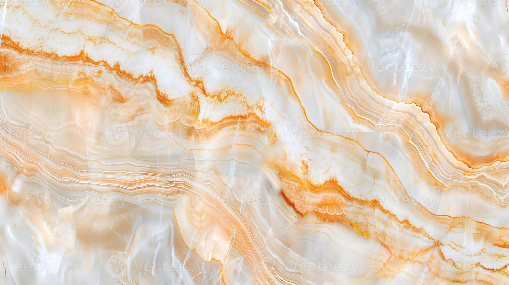 Elegant marble texture background with orange and white swirls for design projects photo