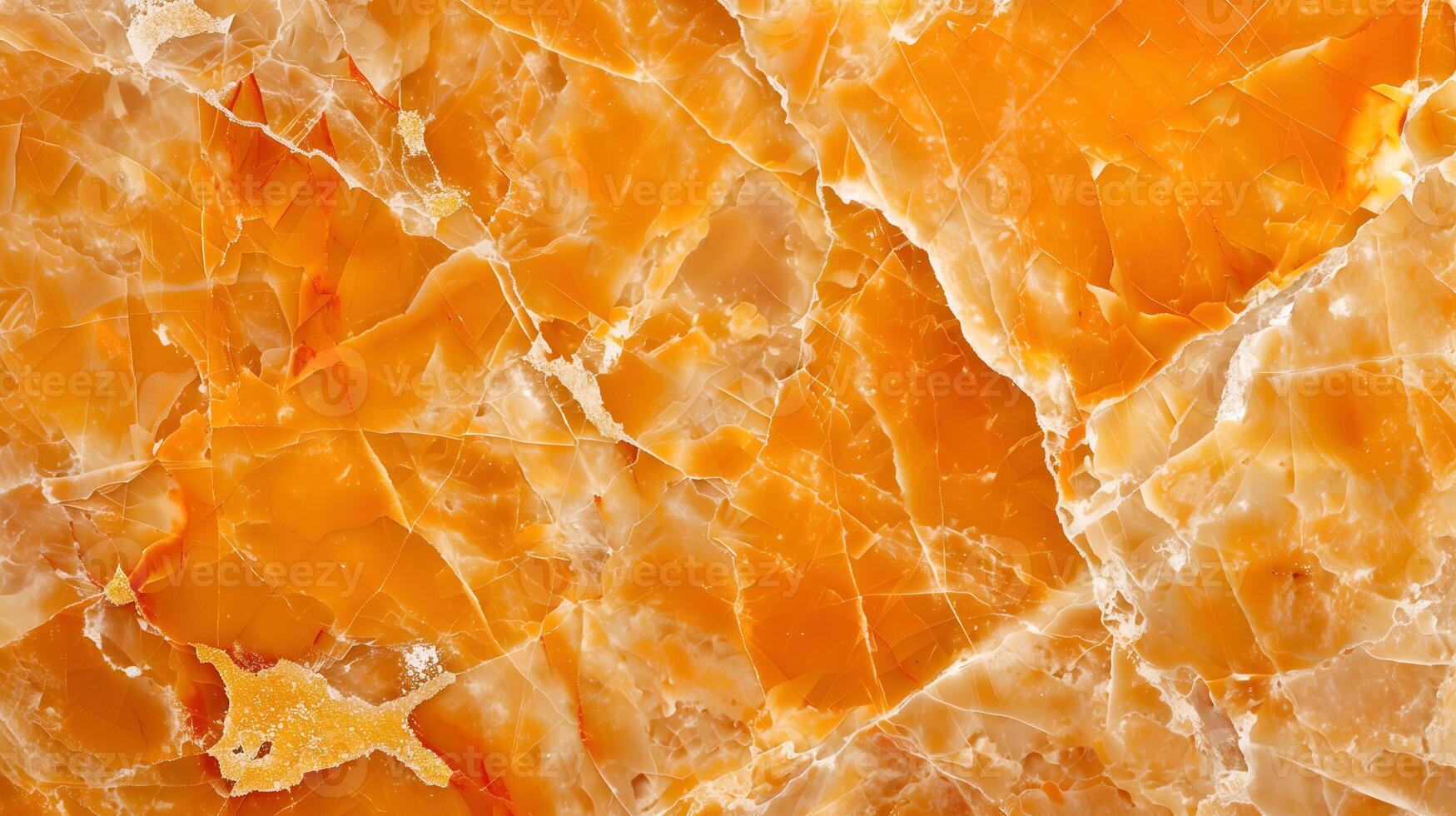 A vibrant orange marble texture showcasing natural patterns and intricate veining details photo