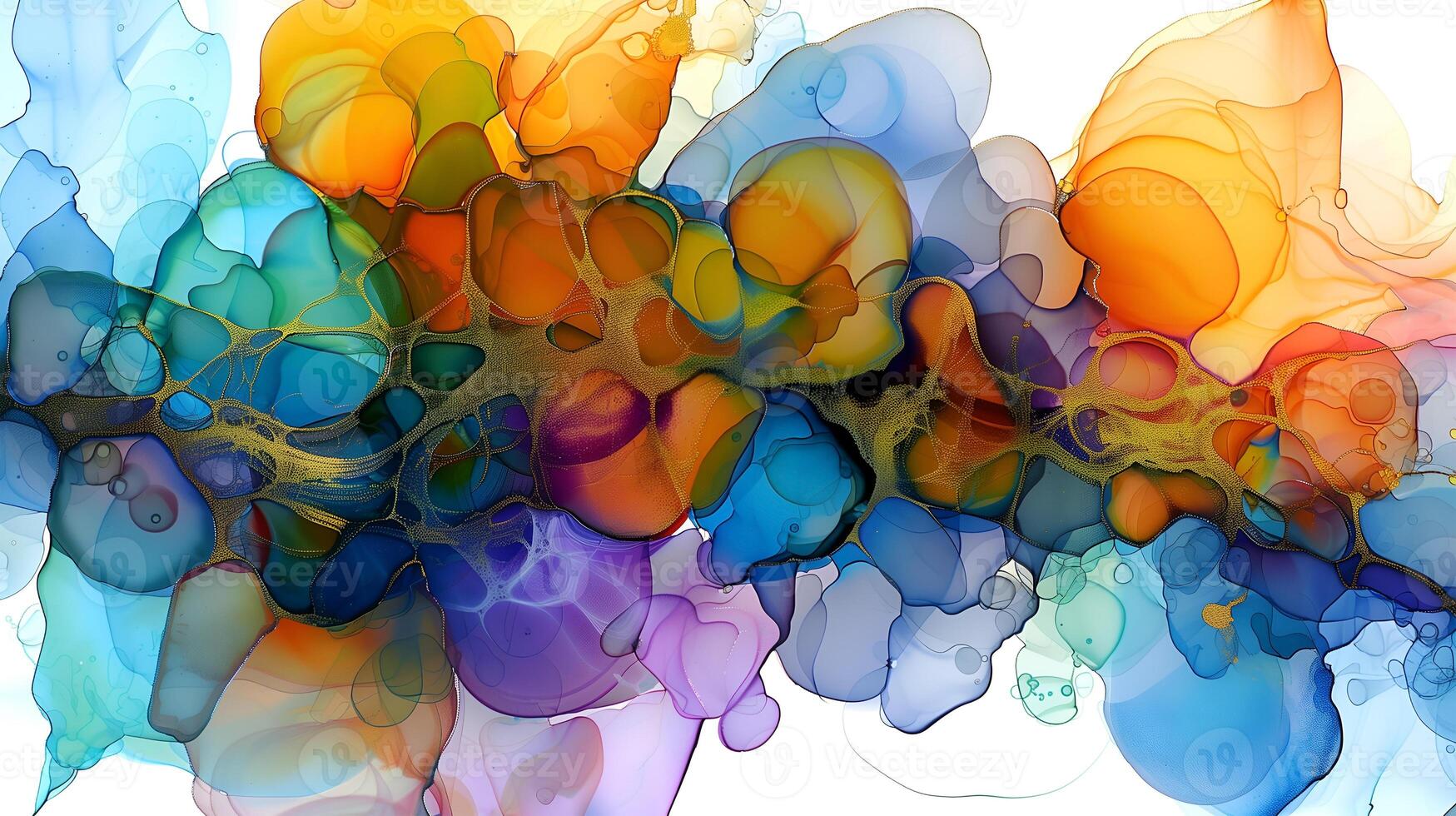 Colorful marble ink artwork showcasing fluid patterns and vibrant hues on a white background photo