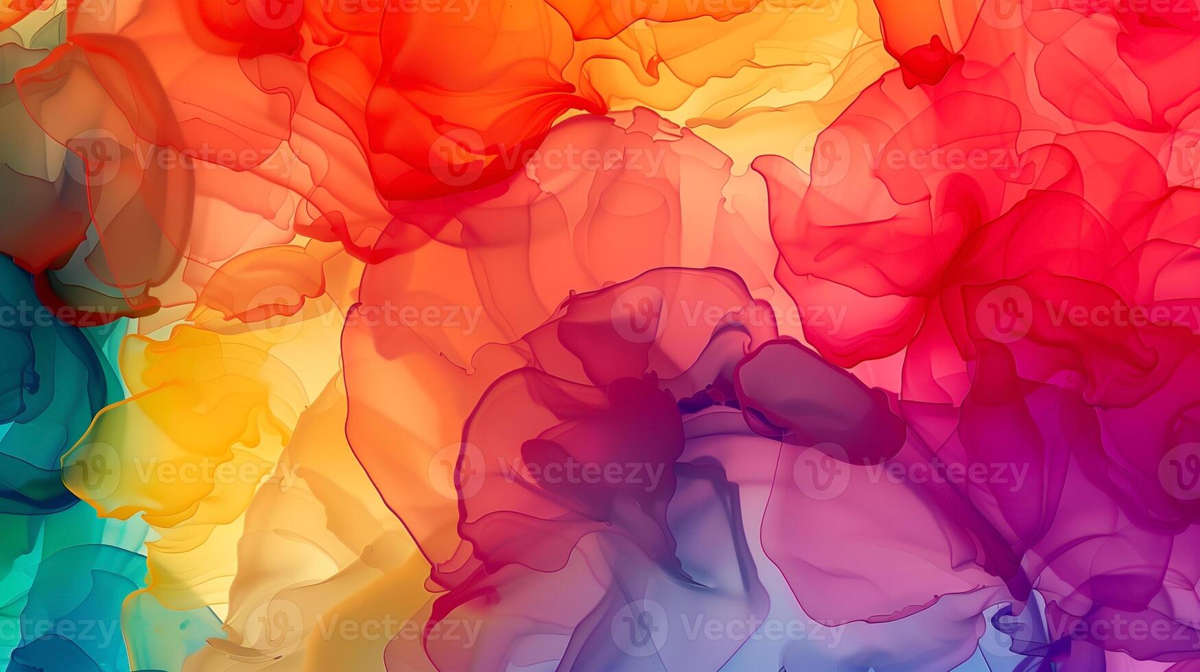 Vibrant swirls of marble ink in bold colors create an abstract artistic background design photo