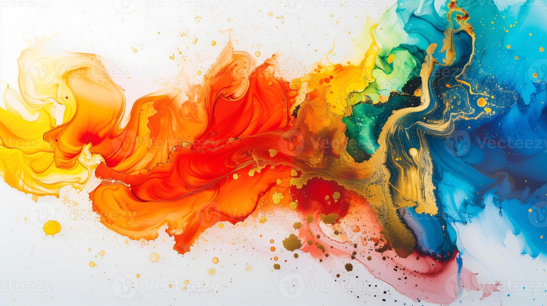 Vibrant marble ink background featuring dynamic swirls of color blending together beautifully photo
