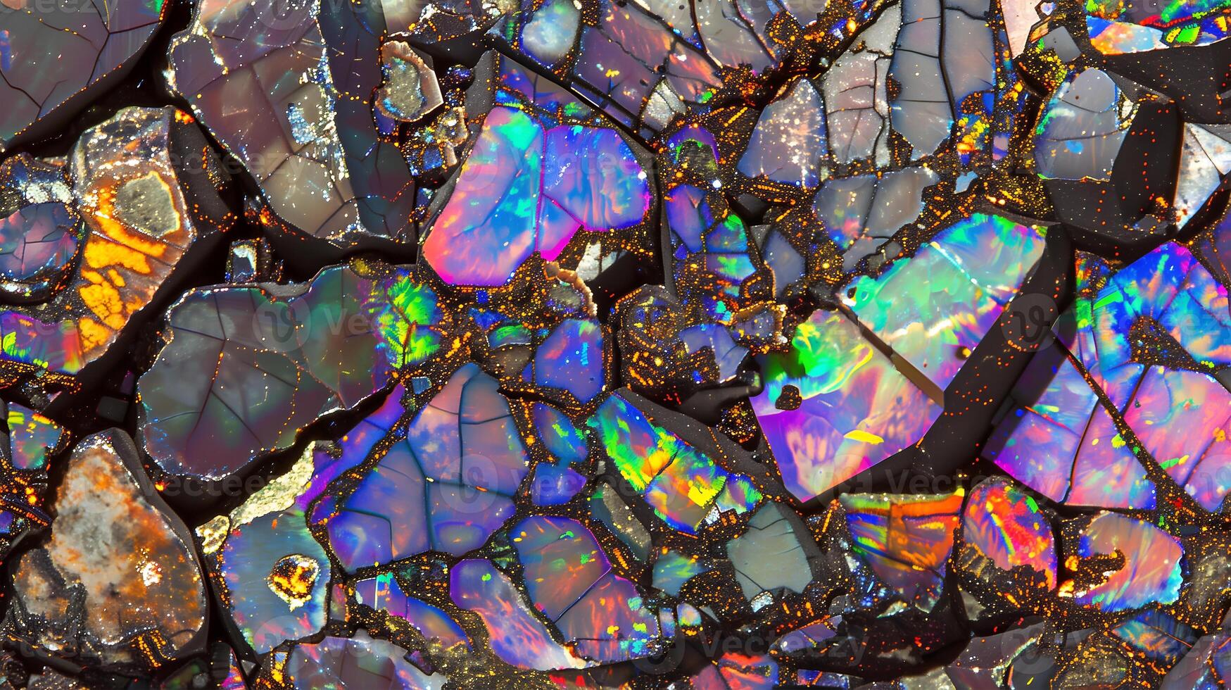 Vibrant opal texture background featuring rainbow hues and intricate patterns in natural stone photo