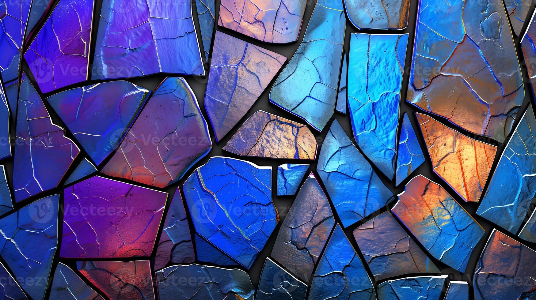 Vibrant opal texture background featuring fractured colorful sections and reflective surfaces photo