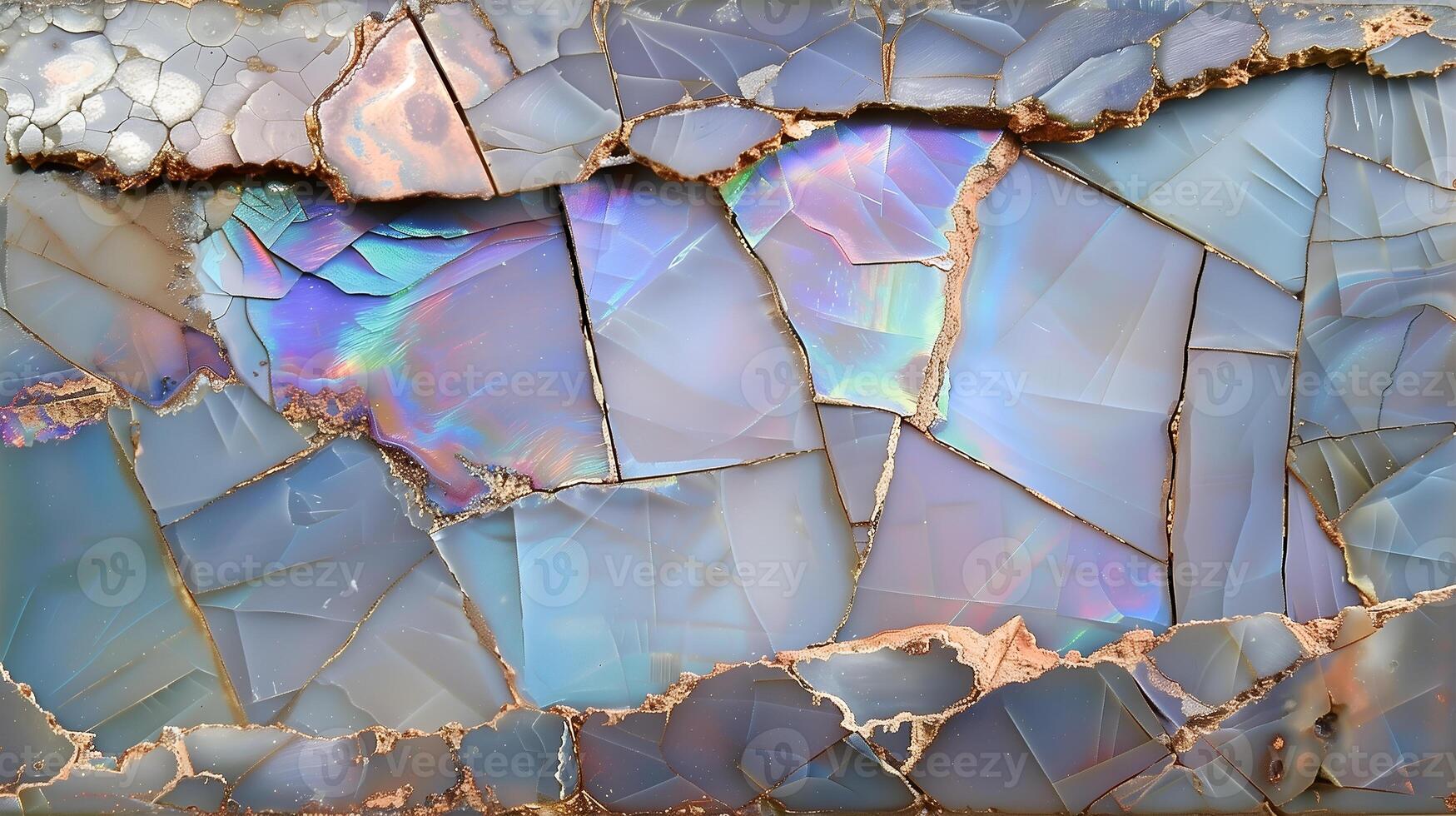 Vibrant opal background featuring iridescent patterns and unique stone formations photo