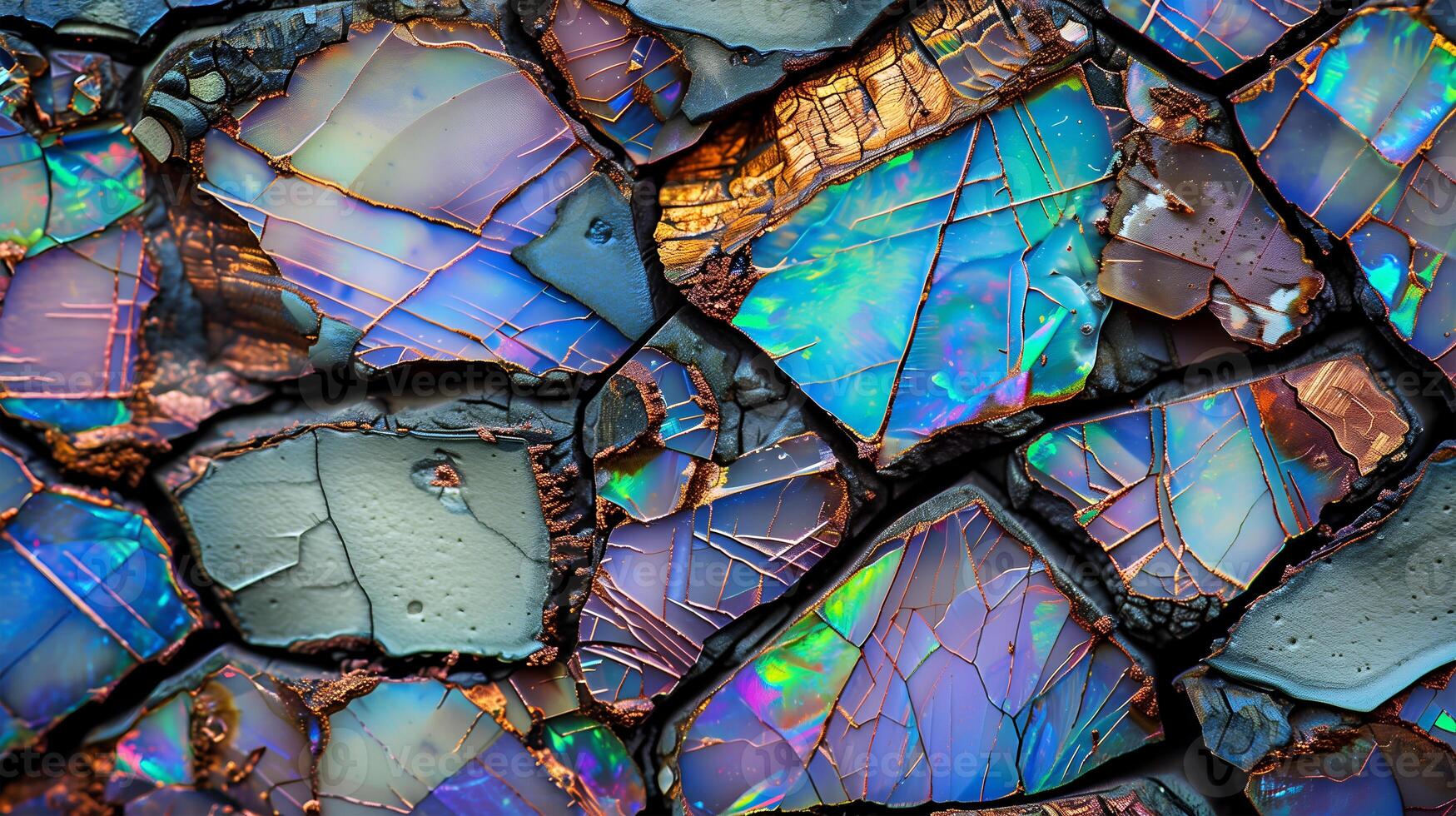 Vibrant opal texture background showcasing colorful patterns and unique geological formations photo