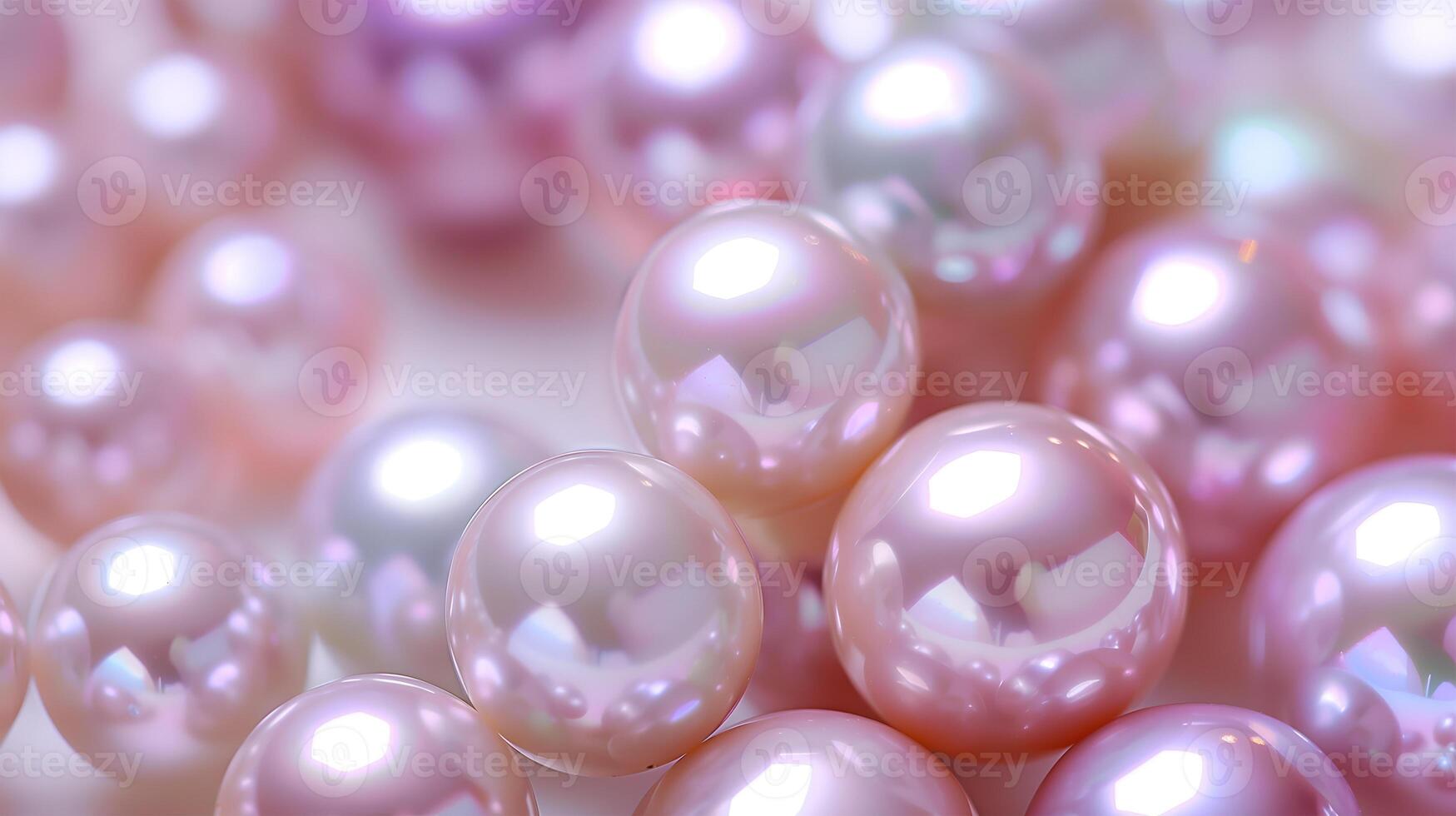 Colorful pearls elegantly arranged on a soft background showcasing their luster and beauty photo