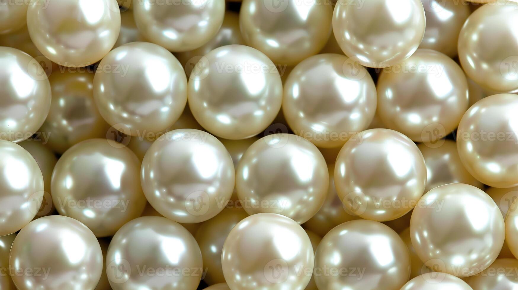 Elegant collection of lustrous pearls on a soft background showcasing their beauty in natural light photo