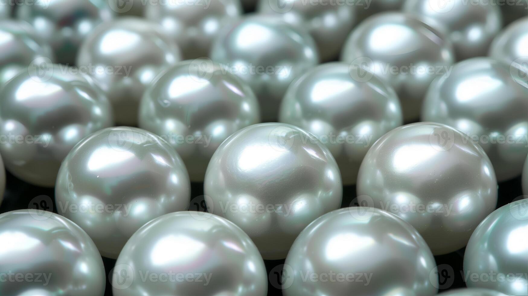 Elegant display of lustrous pearls arranged beautifully on a soft background in natural light photo