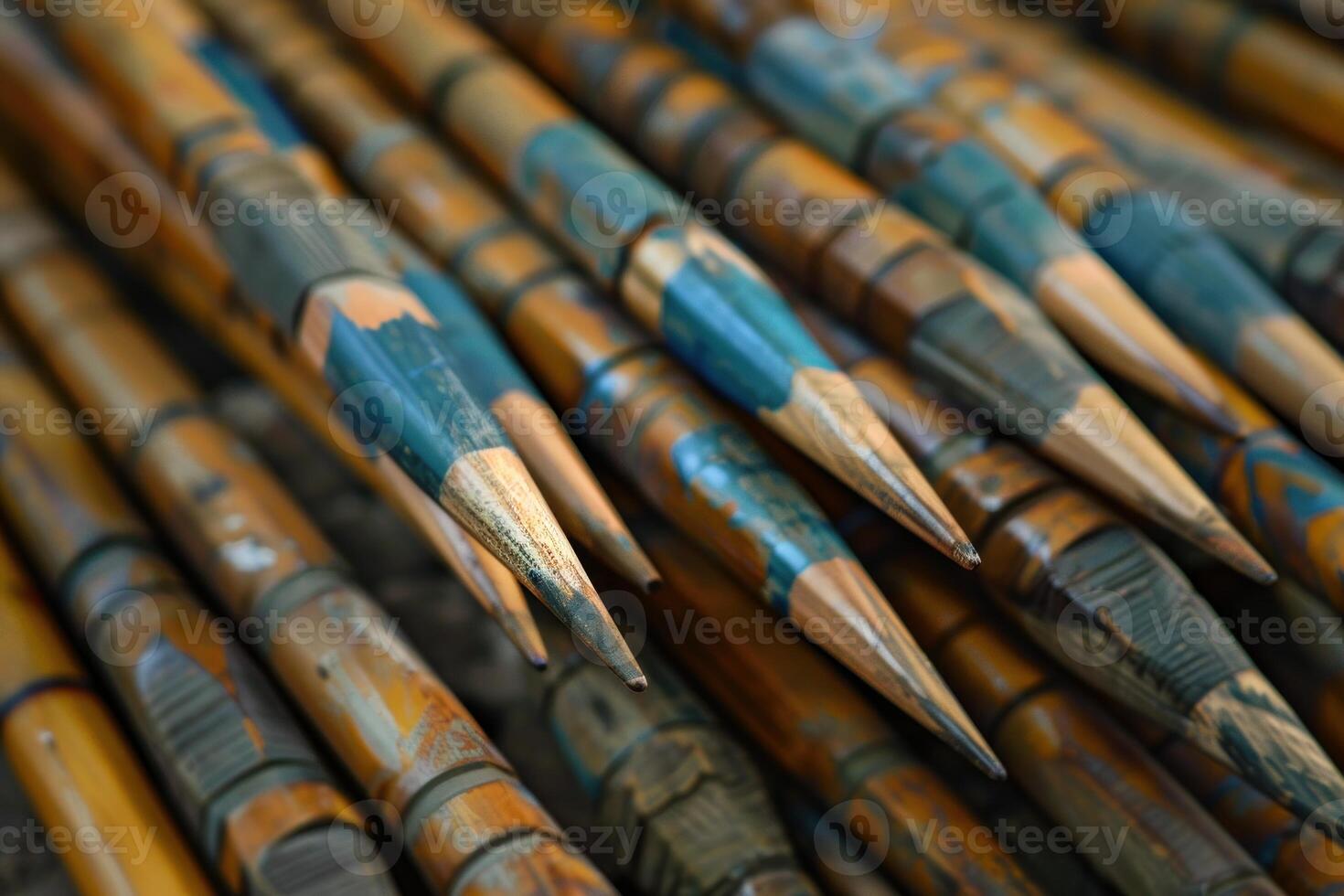 Vintage woodworking tools lying on top of each other photo